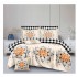Lenjerie de pat din Finet, Jojo, 8 Piese, Pat 2 Persoane, Crem-Multicolor, flori, LDO-006