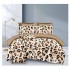 Lenjerie de pat din Finet, Jojo, 8 Piese, Pat 2 Persoane, Crem-Bej, animal print, LDO-014