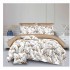 Lenjerie de pat din Finet, Jojo, 8 Piese, Pat 2 Persoane, Alb-Crem, flori, LDO-028
