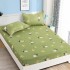 Cearsaf cu elastic, Bumbac FINET, 90x200cm, plus 2 fete de perne, Verde, albinute, HDF-209