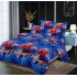 Lenjerie pat dublu, 6 piese, bumbac-finet, Albastru-Rosu, Spiderman, LCC-023