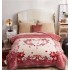 Patura Cocolino dubla si pufoasa perfecta pentru sezonul rece 200 x 230 cm, Somon-Multicolor, flori, PCM-037