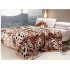 Patura Cocolino dubla si pufoasa perfecta pentru sezonul rece 200 x 230 cm, Maro-Crem, animal print, PCM-040
