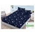 Cearsaf cu elastic, Bumbac FINET, 160x200cm, 2 fete de perne 50x70cm, Bleumarin-Alb, stele, HDF-170