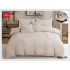 Lenjerie pat dublu, Catifea Deluxe, cu broderie, 6 Piese, cu ELASTIC, Cenusiu, LCI-031