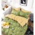 Set Lenjerie de Pat din Finet cu 2 Fete, 6 Piese, Pat 2 Persoane, Galben-Verde, albinute, LDF-077