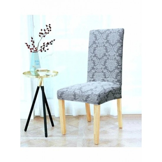 Set 6 Huse de Scaun, model Jacquard, Gri deschis, HSJ-024 Huse Scaune Jacquard