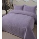 Cuvertura de Pat din Catifea, Uni, 230x250cm, 3 Piese-Lila, CSV 024 Cuverturi Catifea 3 piese