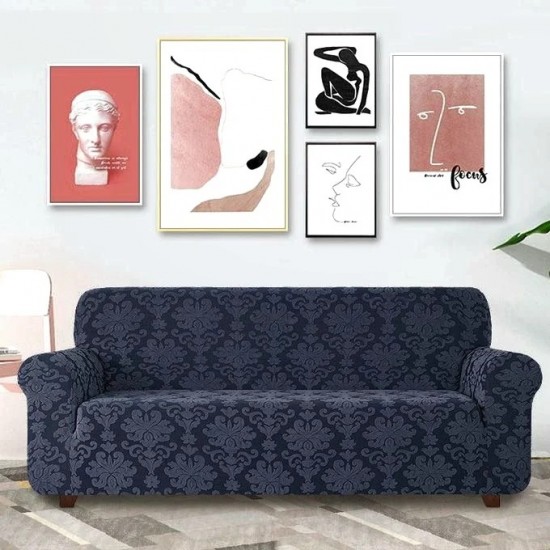 Husa elastica pentru canapea 3 locuri, model Jacquard, fara volanas, Gri inchis, HCJ-027 Huse Jacquard Husa elastica pentru canapea 3 locuri, model Jacquard, fara volanas, Gri inchis, HCJ-027 Huse Jacquard