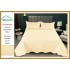 Set Cuvertura de Pat din Catifea, 3 Piese, Pat 2 Persoane, Crem, CCV-058