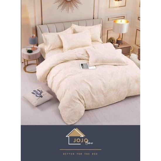 Lenjerie de Pat din Finet, 4 Piese, Pat 1 Persoana, Crem, LFS-076 Lenjerii Finet 1 persoana