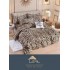 Lenjerie de Pat din Finet, 4 Piese, Pat 1 Persoana, Maro, animal print, LFS-091