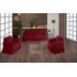 Set huse pentru canapea 3 Locuri si 2 fotolii, cu volanas, model Jacquard, Bordo, HCJ-057