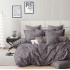 Lenjerie pat dublu, 4 piese, Bumbac Satinat Superior, Gri-Negru, animal print, LDBS-292