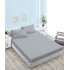 Husă de pat damasc cu elastic 180x200 cm + 2 fețe de pernă – Gri deschis, OHT-058