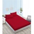 Husă de pat damasc cu elastic 180x200 cm + 2 fețe de pernă – Rosu, OHT-059