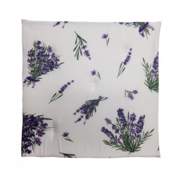 Perna cu umplutura de puf siliconat, antialergica, 70 x 70 cm, Alb, lavanda, PDA-017