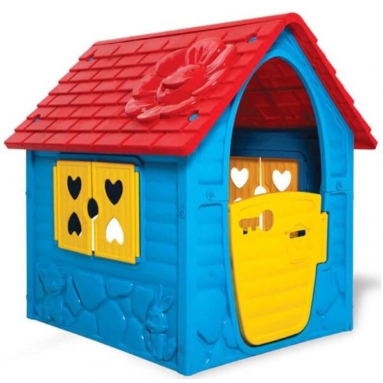 Căsuță copii cu ferestre și ușă tip fermă – Căsuță copii grădină din plastic rezistent, JCC-009 Jucării copii