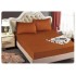 Husă din satin pentru pat 180x200 cu 2 fețe de pernă – Maro, HCS-005