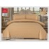 Lenjerie damasc 4 piese pat dublu cu elastic – dungi, Maro, LDD-022