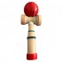 Kendama din lemn cu bilă roșie – jucărie clasică cu 2 cupe pentru îndemânare,  JCC-022