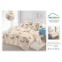 Lenjerie Pat Dublu 6 Piese din Finet cu Cearșaf cu Elastic – Crem, model fluturi, OLD-070