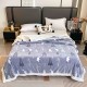 Pătură Cocolino cu blăniță 200x230 cm – moale, călduroasă și premium - Blue, model pomi, PBC-051 Paturi cu Blanita