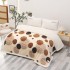 Pătură Cocolino cu blăniță 200x230 cm – moale, călduroasă și premium - Crem, model cercuri, PBC-004
