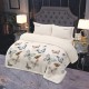 Pătură Cocolino cu blăniță 200x230 cm – moale, călduroasă și premium - Alb, model fluturi, PBC-006 Paturi cu Blanita