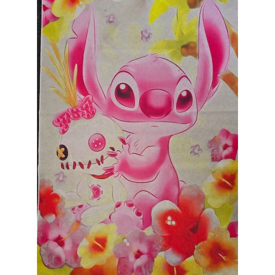 Covor  Antiderapant, 120x180cm, Roz-Multicolor, Stitch, TAM-006 3 covoare la 299 lei