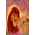 Covor  Antiderapant, 140x200cm, Roz-Multicolor, lion king, TAM-009
