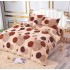 Set Lenjerie Cocolino 4 piese pat dublu cu cearșaf cu elastic – Model cercuri Bej, LEC-031