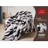 Pătură cu blăniță de iepure 200x230 cm – Model Zebra, alb-negru, pufoasă și elegantă, PCI-049