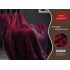 Pătură cu blăniță de iepure 200x230 cm – Bordo vișiniu, pufoasă și elegantă, PCI-050