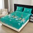 Cearșaf Cocolino cu Elastic 180x200 cm + 2 Fețe de Pernă – Model Verde Turcoaz cu Fluturi, HC-049
