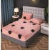 Cearșaf Cocolino cu Elastic 180x200 cm + 2 Fețe de Pernă – Model Roz cu Inimi Negre, HC-036