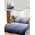 Lenjerie Pat Dublu 7 Piese Bumbac Satinat cu 2 Huse Pilotă - Model Uni – Albastru Degrade, LFS-139