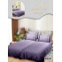Lenjerie Pat Dublu 7 Piese Bumbac Satinat cu 2 Huse Pilotă - Model Uni – Mov Degrade, LFS-140