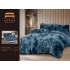 Lenjerie Cocolino Fluffy pat dublu cu elastic albastru degrade, LFF-001
