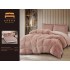 Lenjerie Cocolino Fluffy pat dublu cu elastic roz pudra , LFF-003