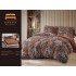 Lenjerie Cocolino Fluffy pat dublu cu elastic maro - bej degrade, LFF-006
