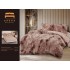 Lenjerie Cocolino Fluffy pat dublu cu elastic maro - cappuccino degrade, LFF-009