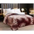 Pătură Cocolino cu blăniță 200x230 cm – moale, călduroasă și premium - Maro, model leopard, PBC-012