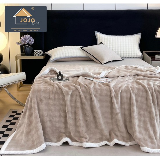 Pătură tip blană de iepure 200x230 cm – bej, PCI-044 Paturi Blanita Iepure