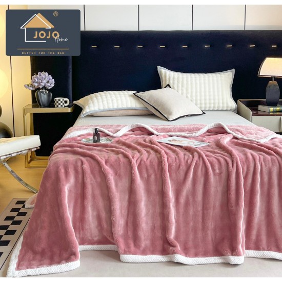 Pătură tip blană de iepure 200x230 cm – roz, PCI-042 Paturi Blanita Iepure