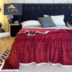 Pătură tip blană de iepure 200x230 cm – bordo, PCI-062