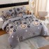 Set Lenjerie Cocolino 4 piese pat dublu cu cearșaf cu elastic – Cercuri Multicolore pe Gri, LEC-127