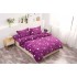 Set Lenjerie Cocolino 4 piese pat dublu cu cearșaf cu elastic – Mov cu Stele și Design Astral, LEC-140
