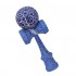 Kendama albastru cu efect crăpat și 2 cupe – Jucărie din lemn pentru echilibru și dexteritate,  JCC-025