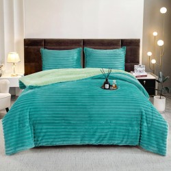 Set Pilota Cocolino 200x230 cm + 2 Fete de Pernă – Model Verde menta Dungi, PDC-070